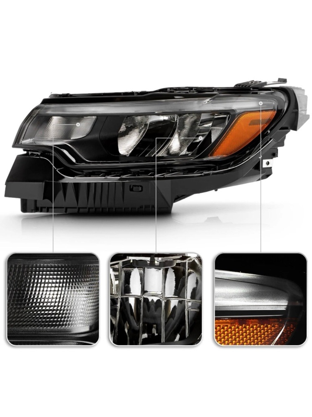 Driver side w/Led DRL headlight for2022-2024 jeep compas led high Low reflector